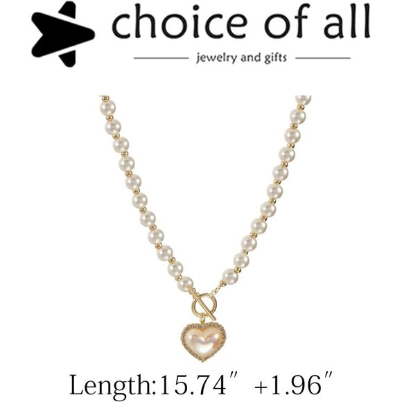 Choice Of All Dainty Pearl Choker Necklace for Women, Pendant Necklace Gift - Picture 7 of 7